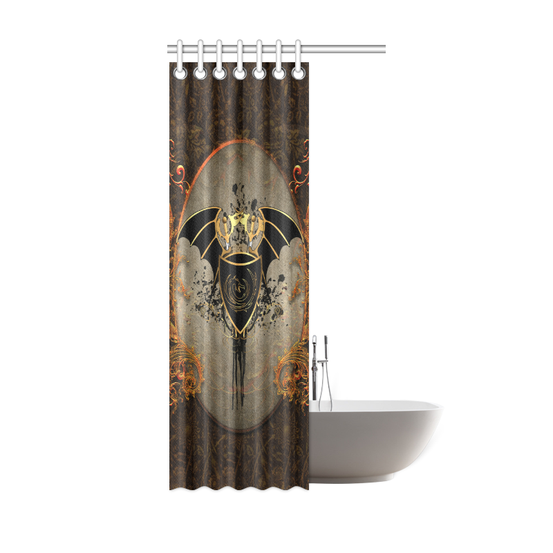 Dragon with swords and wings Shower Curtain 36"x72"