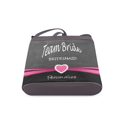 Team Bride in Black and Pink Crossbody Bags (Model 1613)