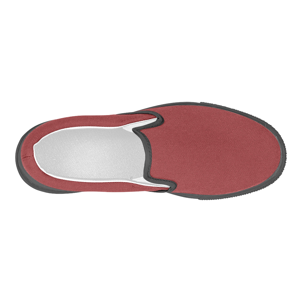 Ombre Red Sands Men's Slip-on Canvas Shoes (Model 019)