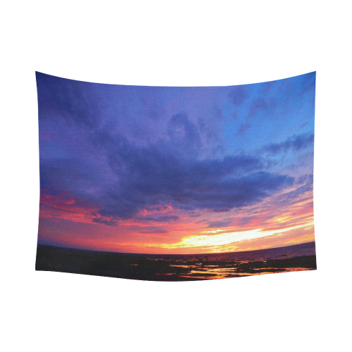 Evening's Face Cotton Linen Wall Tapestry 80"x 60"