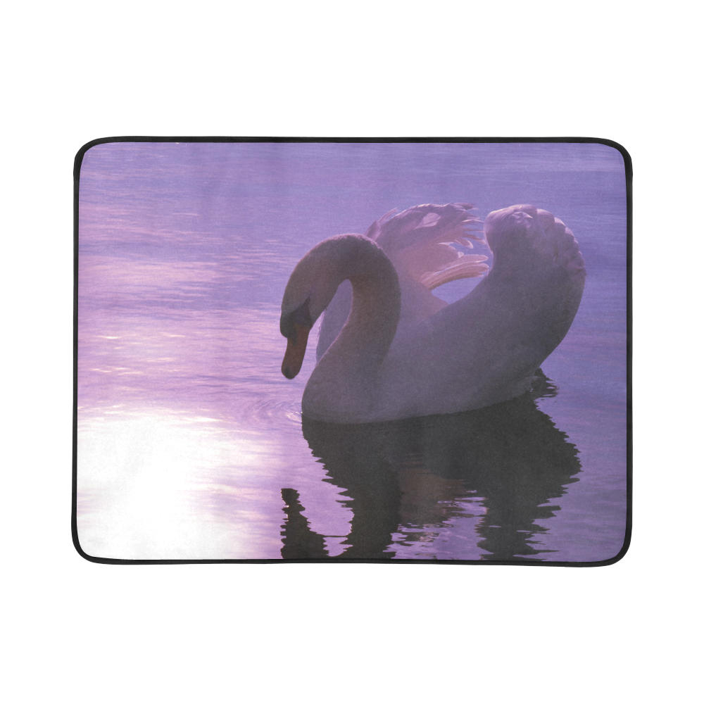 Swan20160301 Beach Mat 78"x 60"