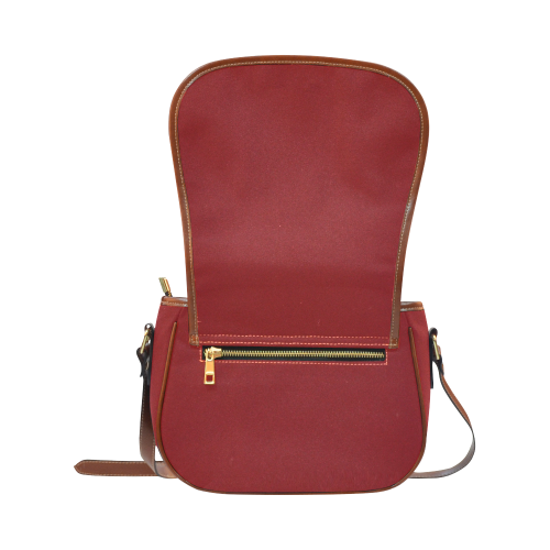 Ombre Red Sands Saddle Bag/Small (Model 1649) Full Customization