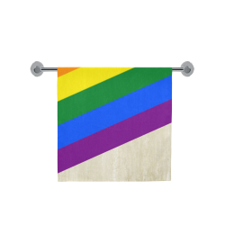 Gay Pride Rainbow Flag Stripes Bath Towel 30"x56"