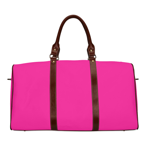 Hot Pink Happiness Waterproof Travel Bag/Large (Model 1639)