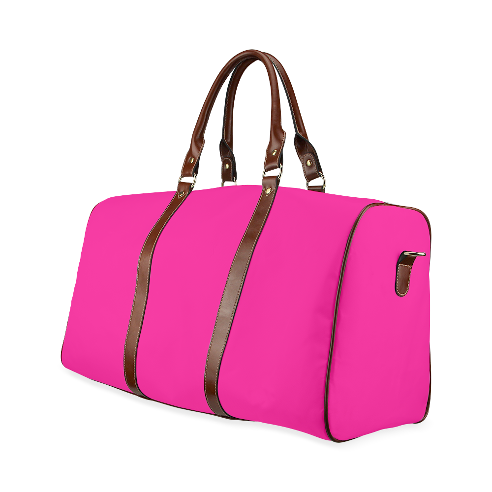 Hot Pink Happiness Waterproof Travel Bag/Large (Model 1639)