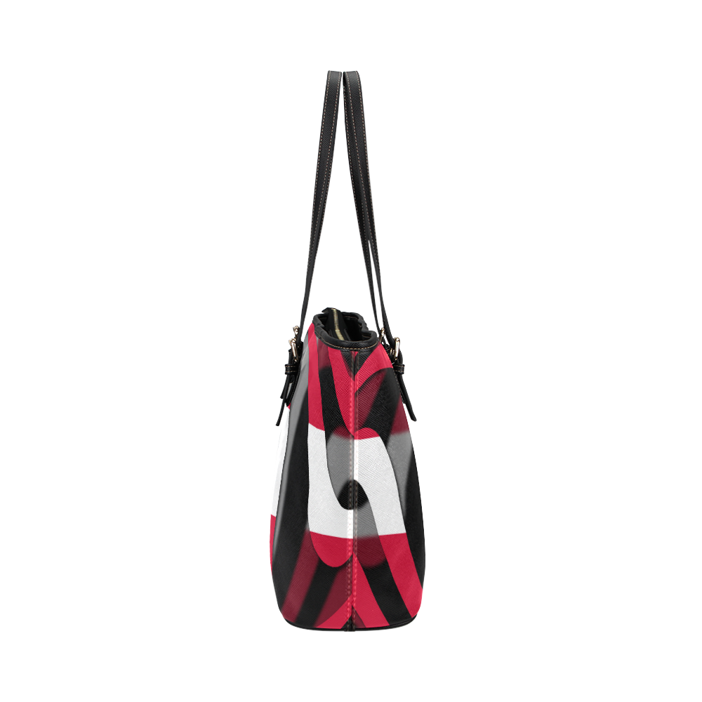 The Flag of Denmark Leather Tote Bag/Large (Model 1651)