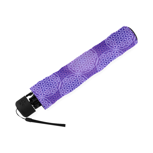 FLOWER OF LIFE stamp pattern purple violet Foldable Umbrella (Model U01)