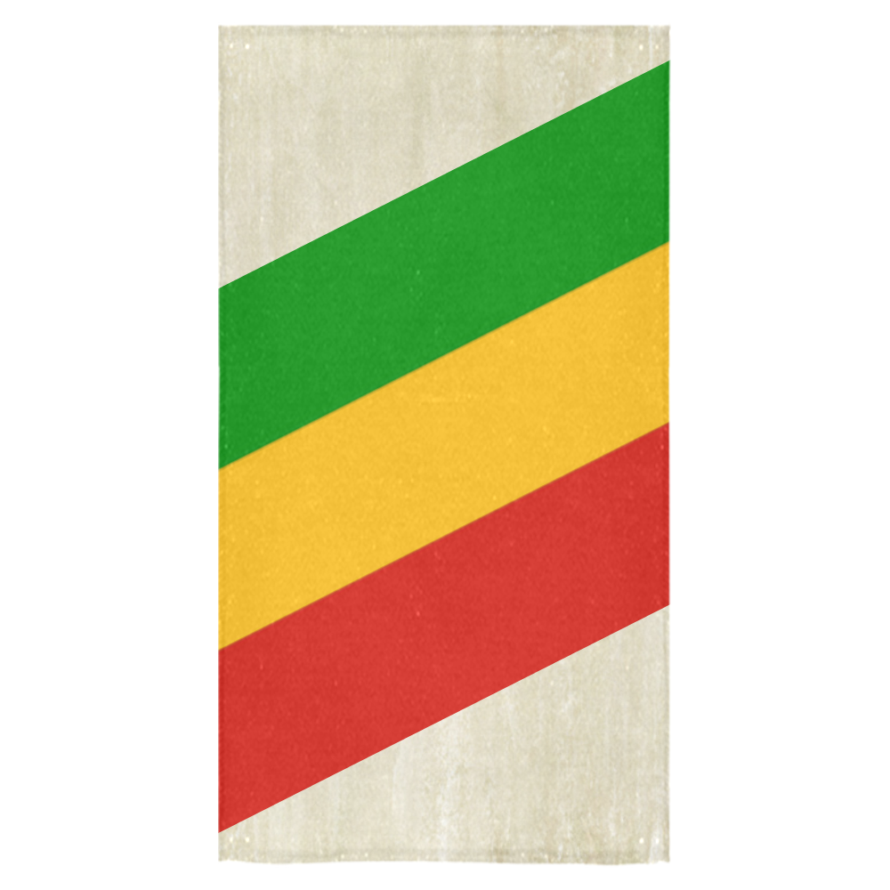 Rastafari Flag Colored Stripes Bath Towel 30"x56"