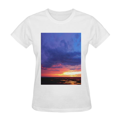 Evening's Face Sunny Women's T-shirt (Model T05)