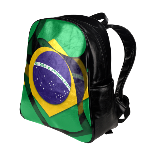 The Flag of Brazil Multi-Pockets Backpack (Model 1636)