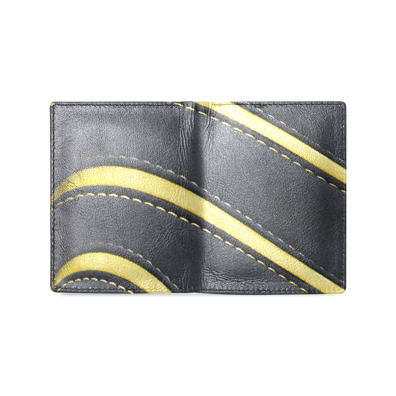 Leather and suede texture design Men's Leather Wallet (Model 1612)