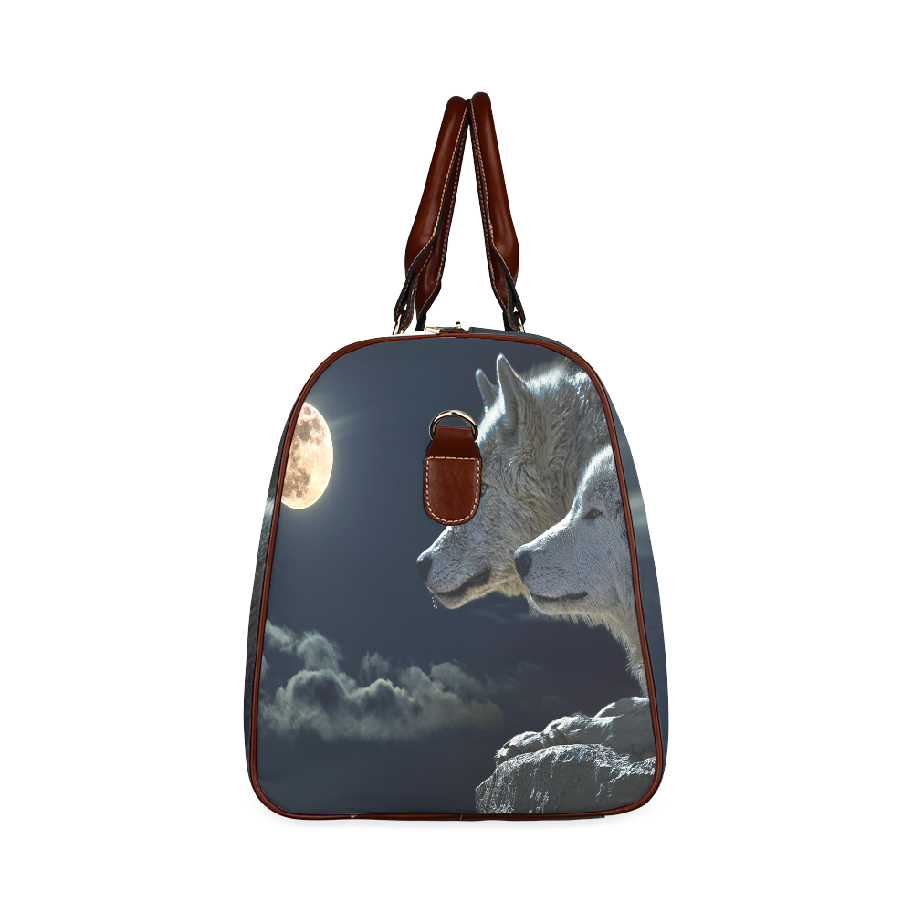 Wolven Love By The Light Of The Moon Waterproof Travel Bag/Large (Model 1639)