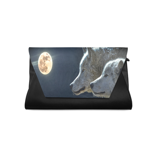 Wolven Love By The Light Of The Moon Clutch Bag (Model 1630)