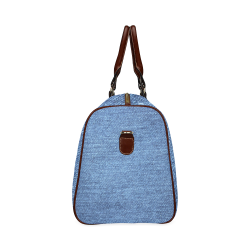 Classic Denim Blue Waterproof Travel Bag/Small (Model 1639)