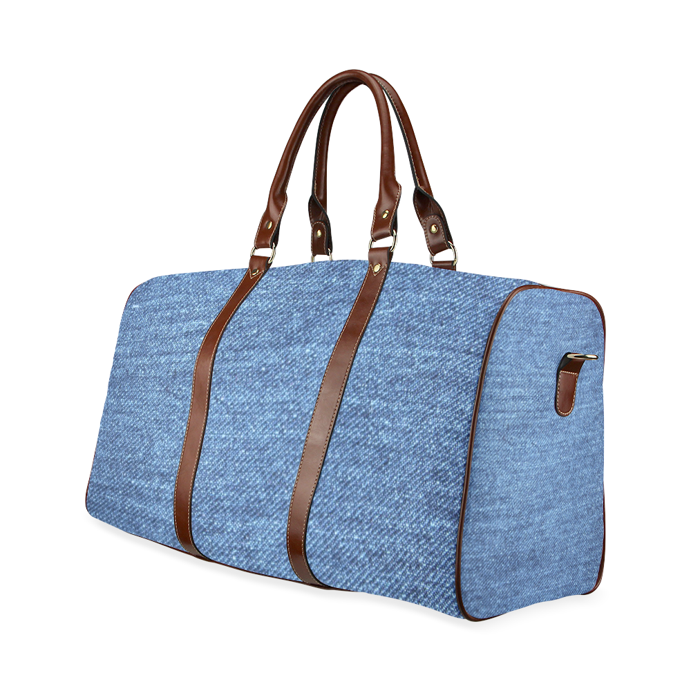 Classic Denim Blue Waterproof Travel Bag/Small (Model 1639)