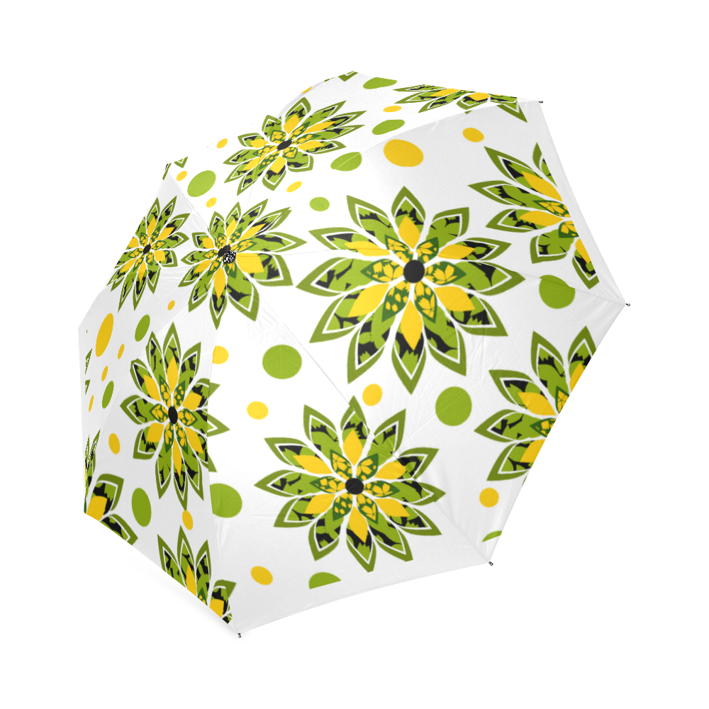 Tropical flowers Foldable Umbrella (Model U01)