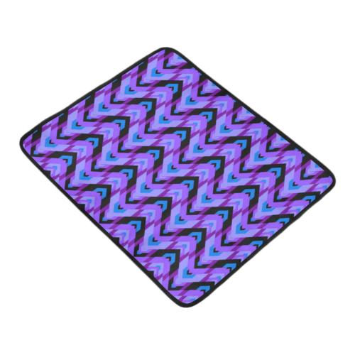 Purple Chevrons Stripes Beach Mat 78"x 60"