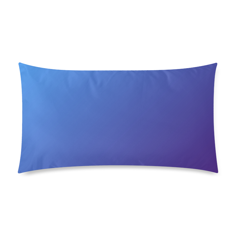 Blue Blush Custom Rectangle Pillow Case 20"x36" (one side)