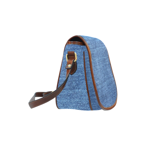 Classic Denim Blue Saddle Bag/Small (Model 1649) Full Customization