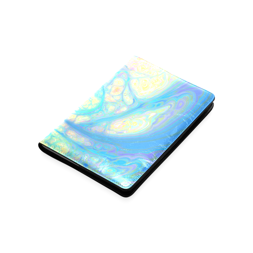 Blue Angel, Abstract Cosmic Azure Lemon Custom NoteBook A5