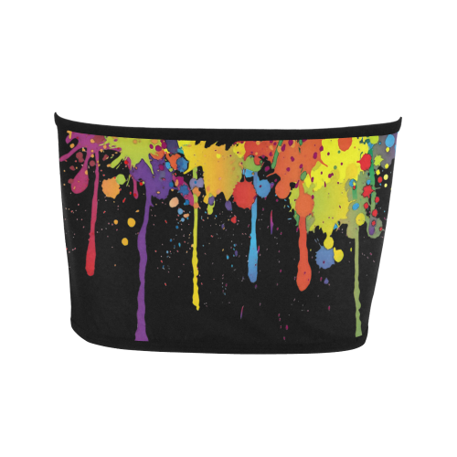 Crazy multicolored running SPLASHES Bandeau Top