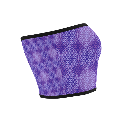 FLOWER OF LIFE stamp pattern purple violet Bandeau Top