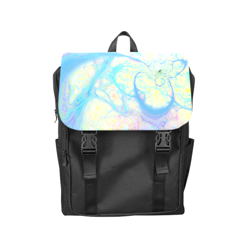 Blue Angel, Abstract Cosmic Azure Lemon Casual Shoulders Backpack (Model 1623)