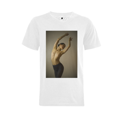 Tanz Akt Art Men's V-Neck T-shirt  Big Size(USA Size) (Model T10)