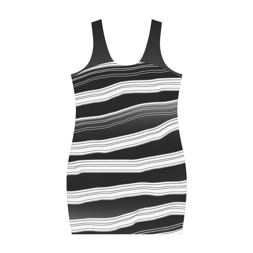 Gray black invert2 Medea Vest Dress (Model D06)