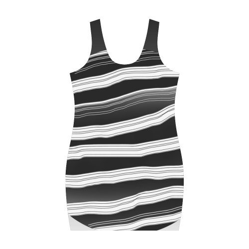 Gray black invert2 Medea Vest Dress (Model D06)