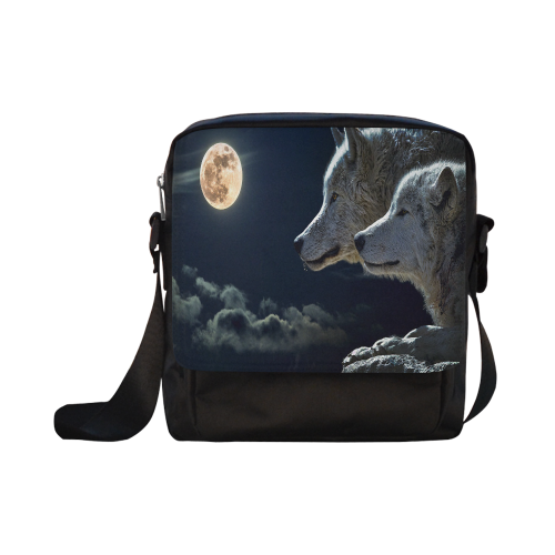 Wolven Love By The Light Of The Moon Crossbody Nylon Bags (Model 1633)