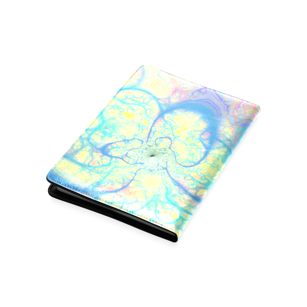 Blue Angel, Abstract Cosmic Azure Lemon Custom NoteBook A5