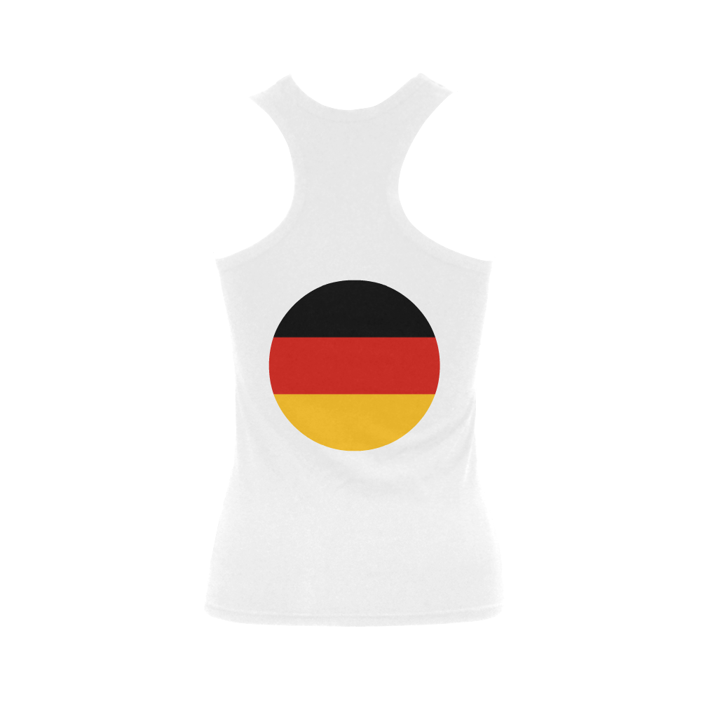 German Flag Colored Stripes Women's Shoulder-Free Tank Top (Model T35)