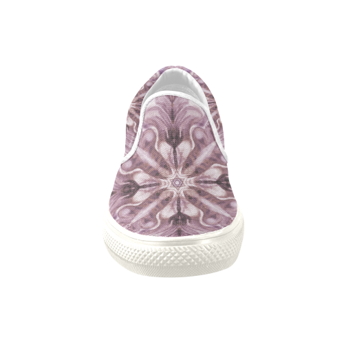 purple Men's Unusual Slip-on Canvas Shoes (Model 019)
