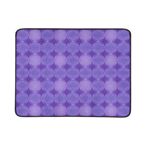 FLOWER OF LIFE stamp pattern purple violet Beach Mat 78"x 60"