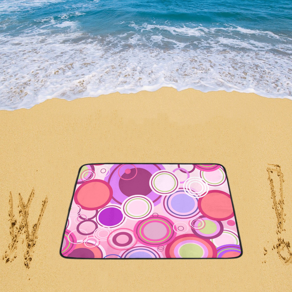 Pink Bubble Pop Beach Mat 78"x 60"