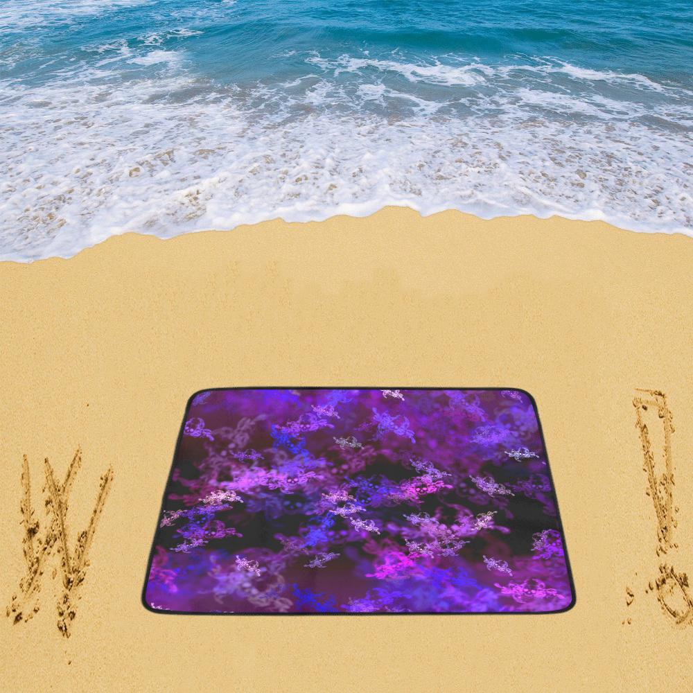 Lavender Skulls Beach Mat 78"x 60"