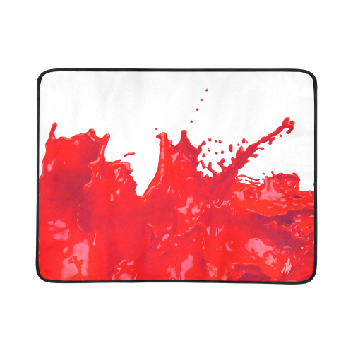 Glossy Red Paint Splash Beach Mat 78"x 60"