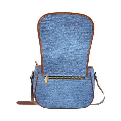 Classic Denim Blue Saddle Bag/Small (Model 1649) Full Customization