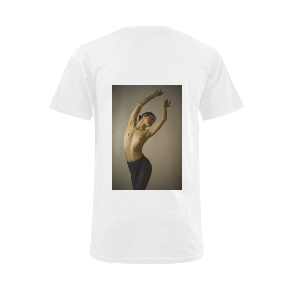 Tanz Akt Art Men's V-Neck T-shirt  Big Size(USA Size) (Model T10)