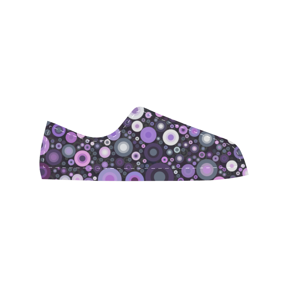 Lavender Bubbles At Midnight Women's Classic Canvas Shoes (Model 018)