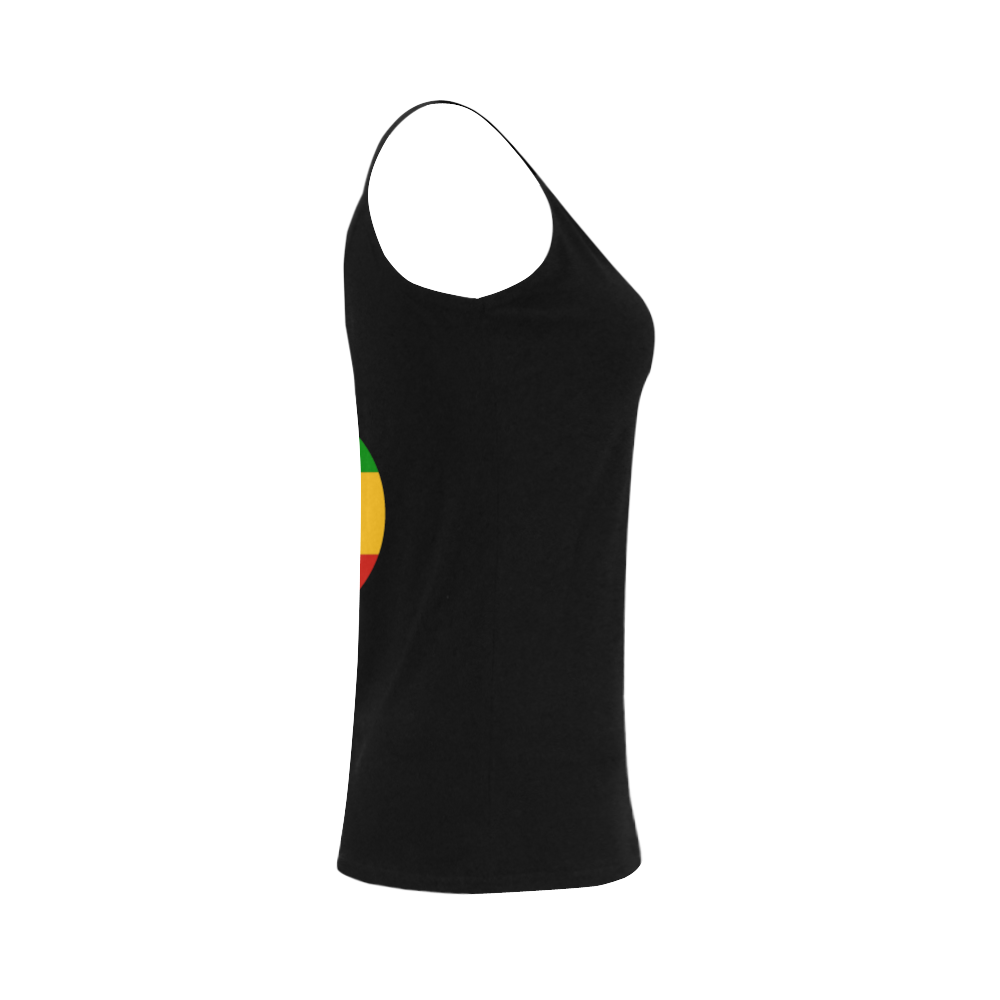 Rastafari Flag Colored Stripes Women's Spaghetti Top (USA Size) (Model T34)