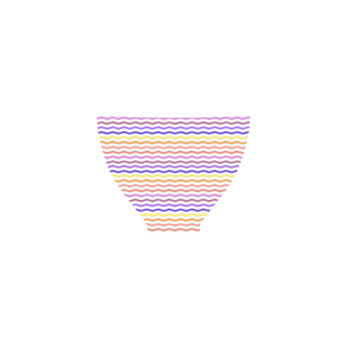 Colorfull Zig Zag Pattern Chevron White Custom Bikini Swimsuit