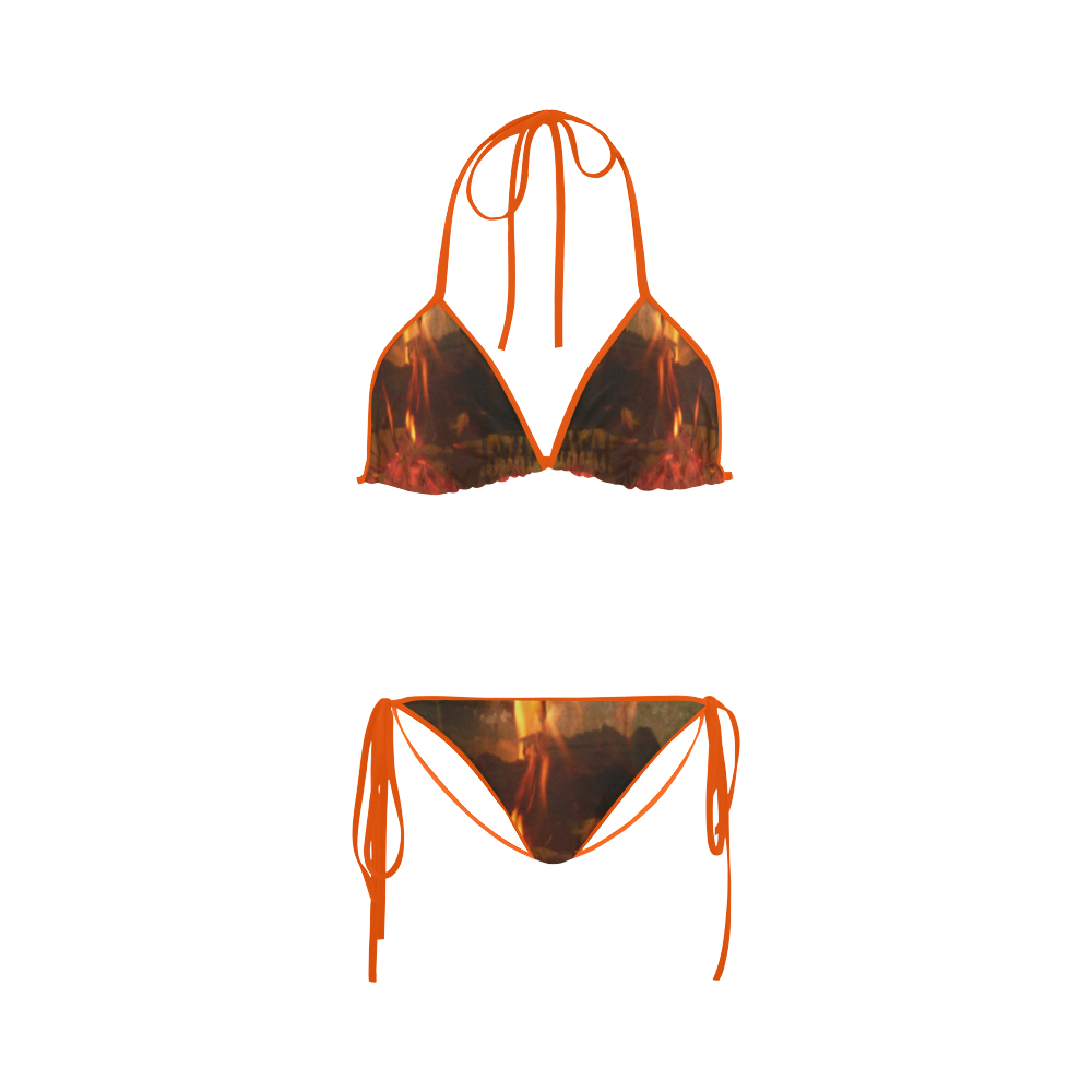 Burning Fire Custom Bikini Swimsuit