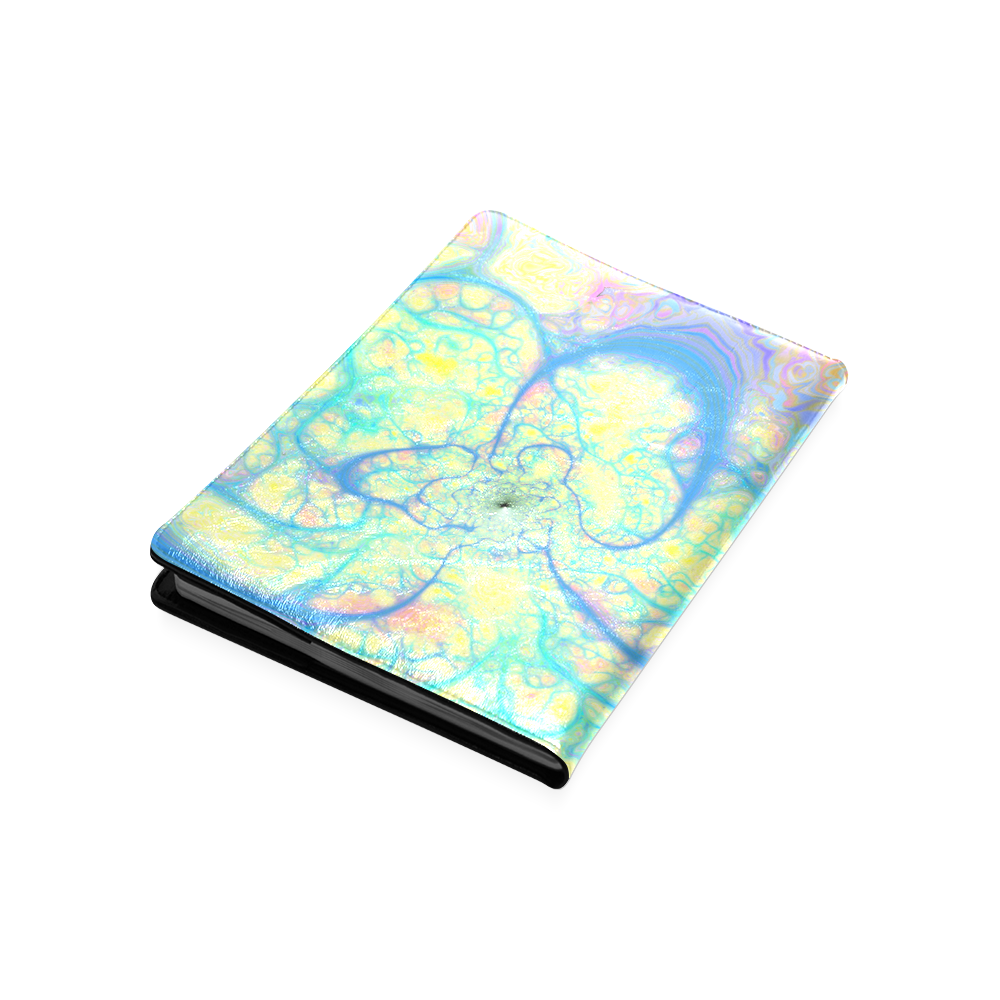 Blue Angel, Abstract Cosmic Azure Lemon Custom NoteBook B5