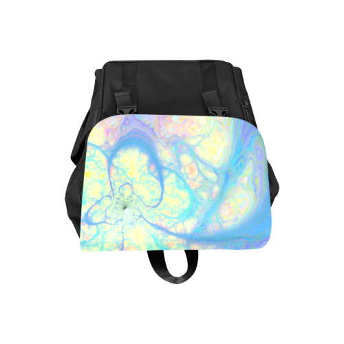 Blue Angel, Abstract Cosmic Azure Lemon Casual Shoulders Backpack (Model 1623)