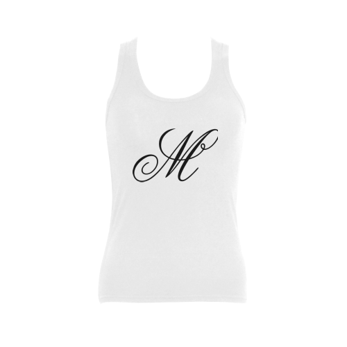 Only your Monogram - Example: M Women's Shoulder-Free Tank Top (Model T35)