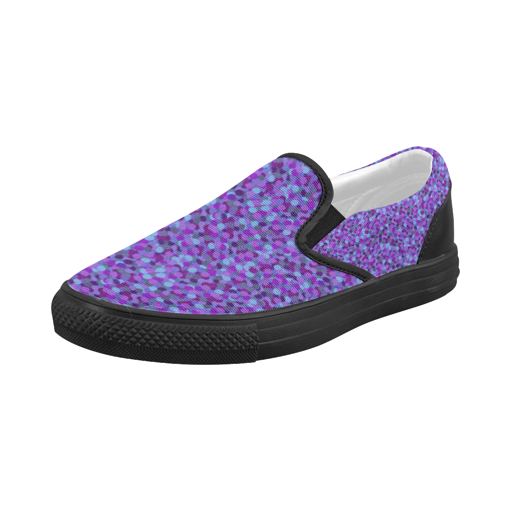 LavenderStormPillow Women's Slip-on Canvas Shoes (Model 019)