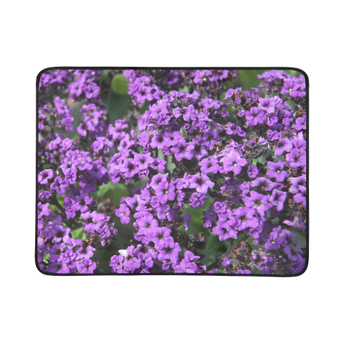 Purple Flowers Beach Mat 78"x 60"