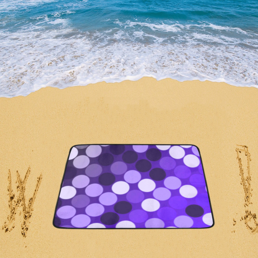 Purple Spots Beach Mat 78"x 60"